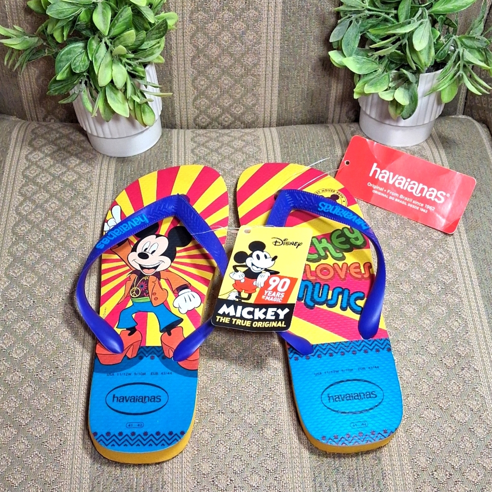 Special Edition Disney x Havaianas Mickey Mouse 90th Anniversary Flip Fl…